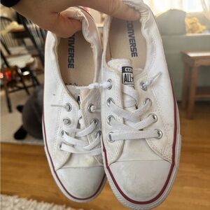 White converse all star slip on sneakers GUC